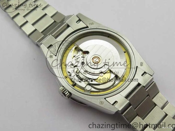 MiroTime 0309 SmoothTexture Day-Date 36mm 128239 SS Crystal BP Best Edition Black MOP Crystal Marker Dial on SS President Bracelet A 2681